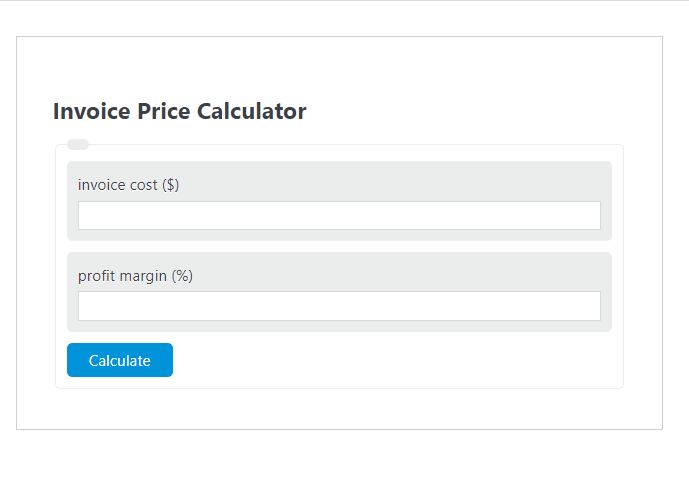 invoice price calculator