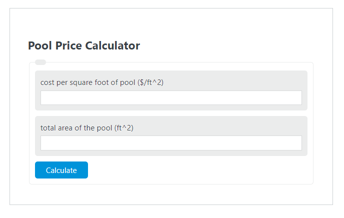 pool price calculator