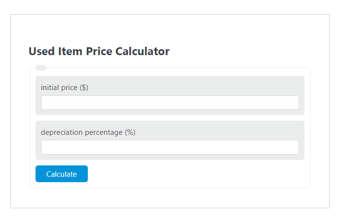 used item price calculator