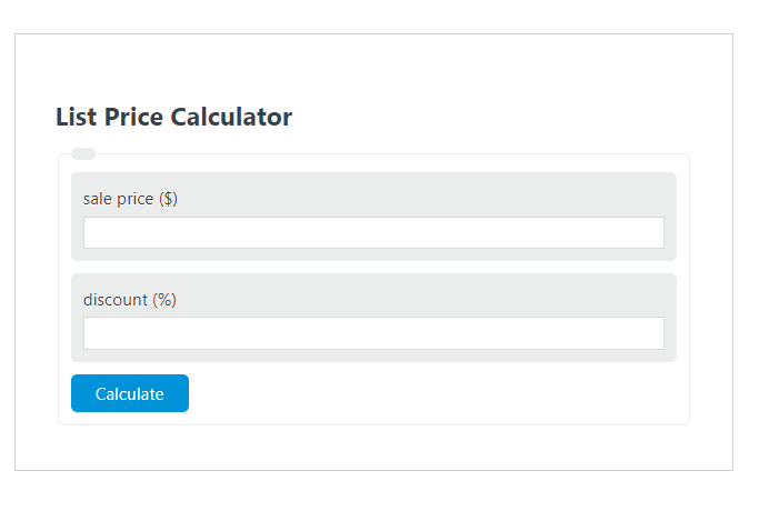 list price calculator