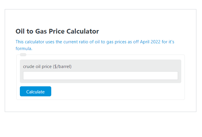 oil to gas price calculator