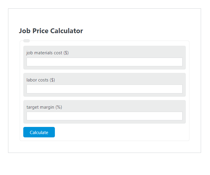 job price calculator