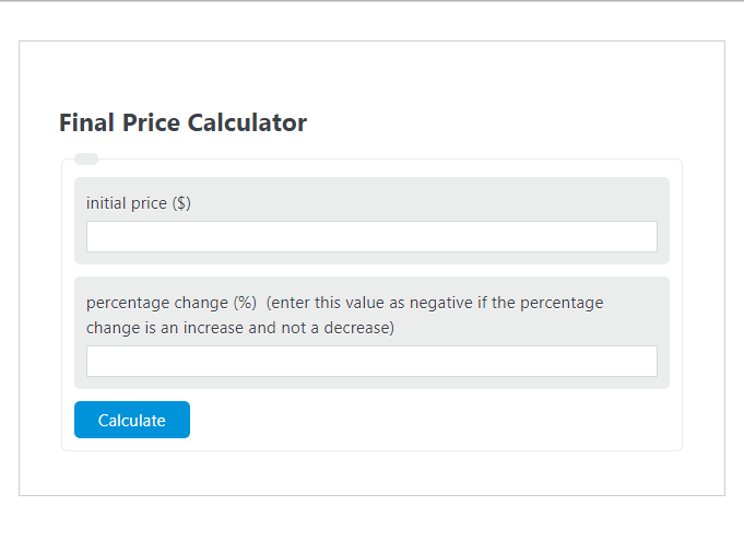 final price calculator