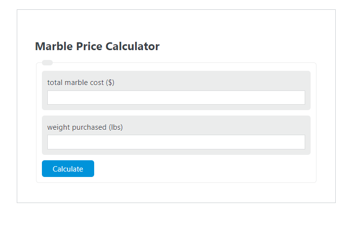 marble price calculator