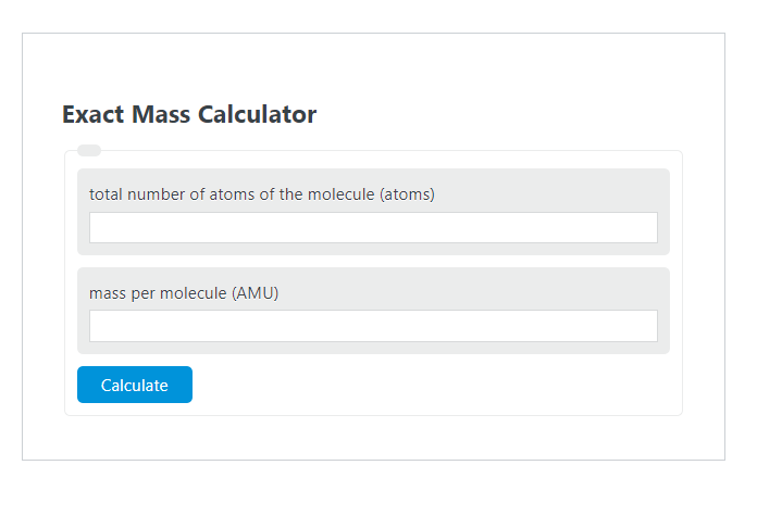 exact mass calculator