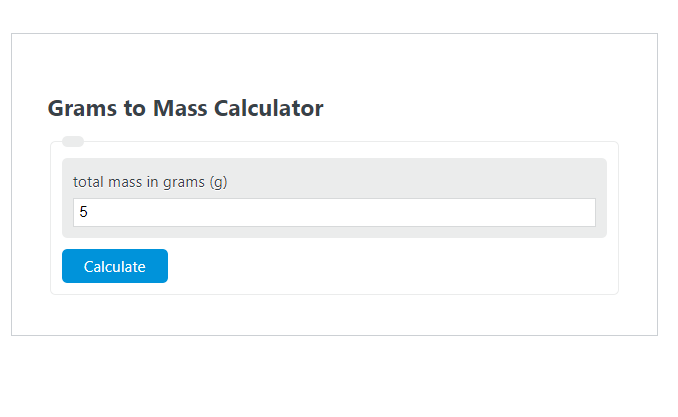 grams to mass calculator