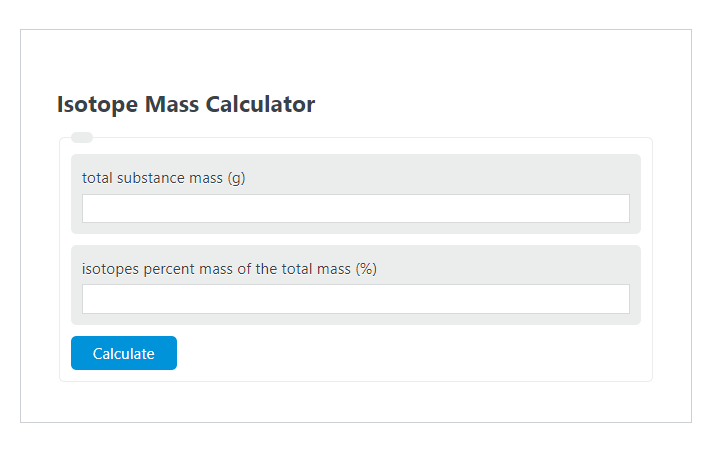 isotope mass calculator