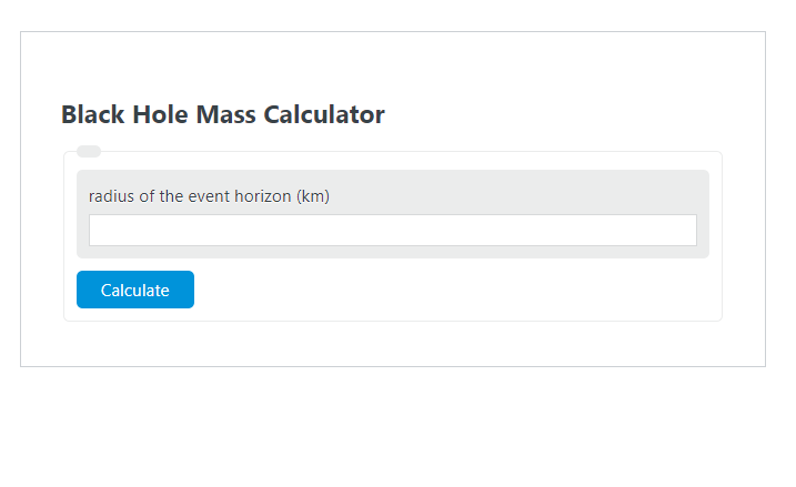 black hole mass calculator