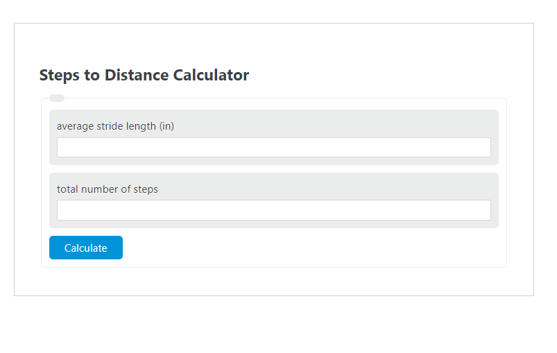 steps to distance calculator