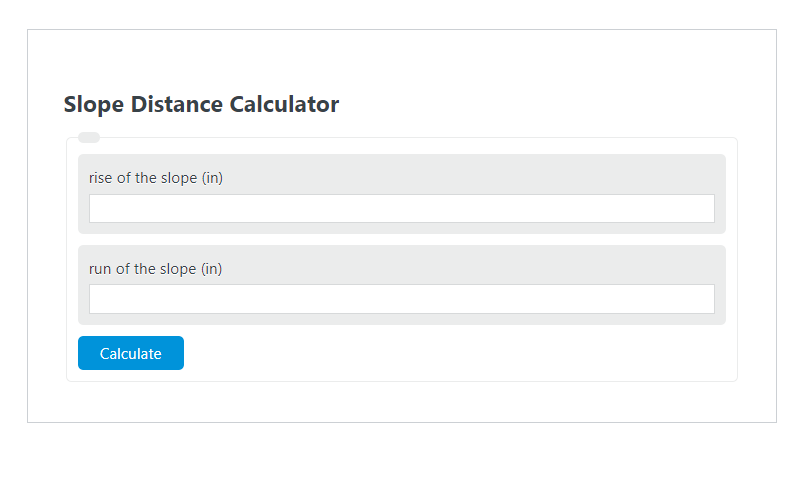 slope distance calculator