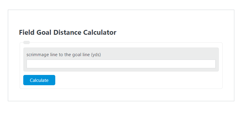 field goal distance calculator