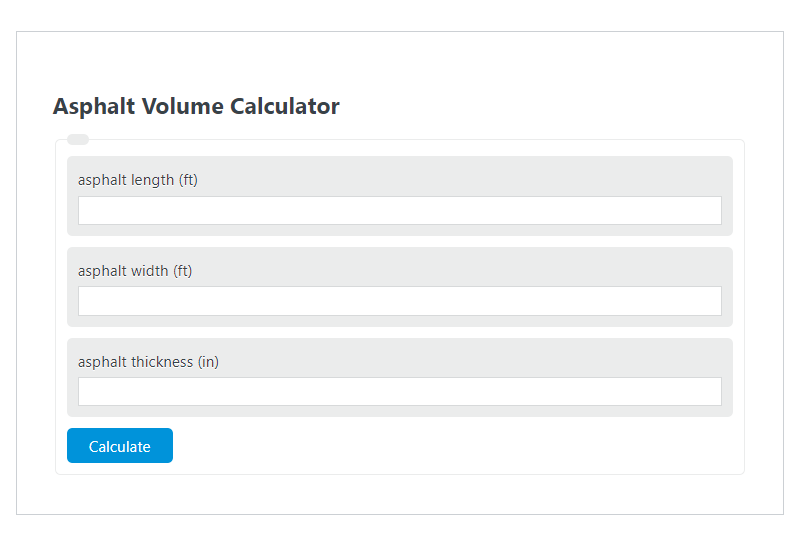 asphalt volume calculator