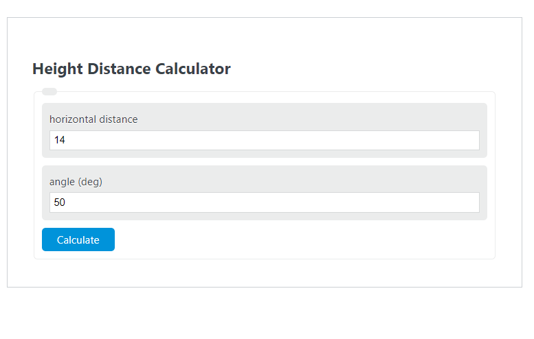 height distance calculator