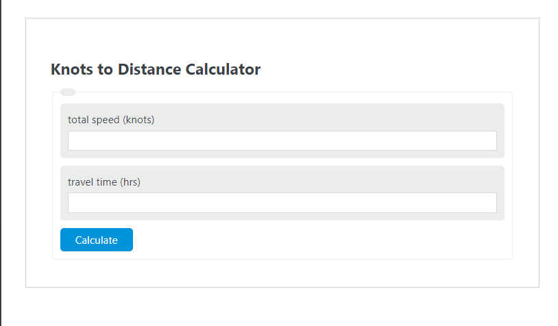 knots to distance calculator