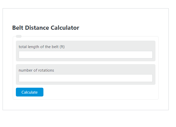 belt distance calculator