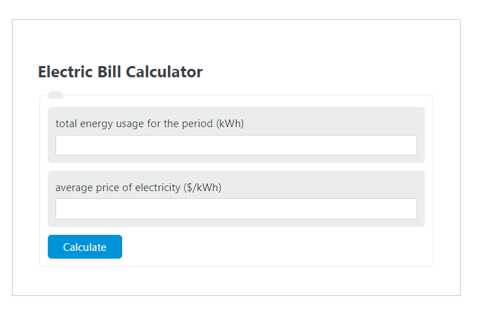 electric bill calculator