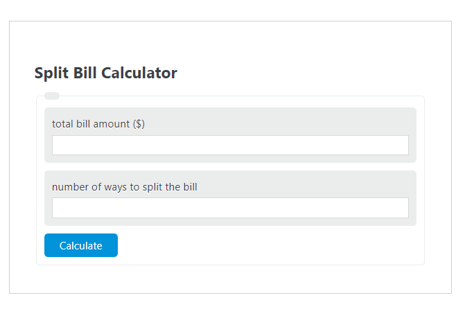 split bill calculator