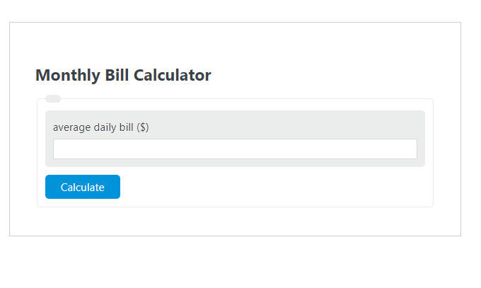 monthly bill calculator