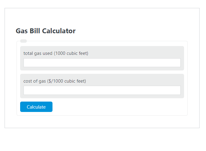 gas bill calculator