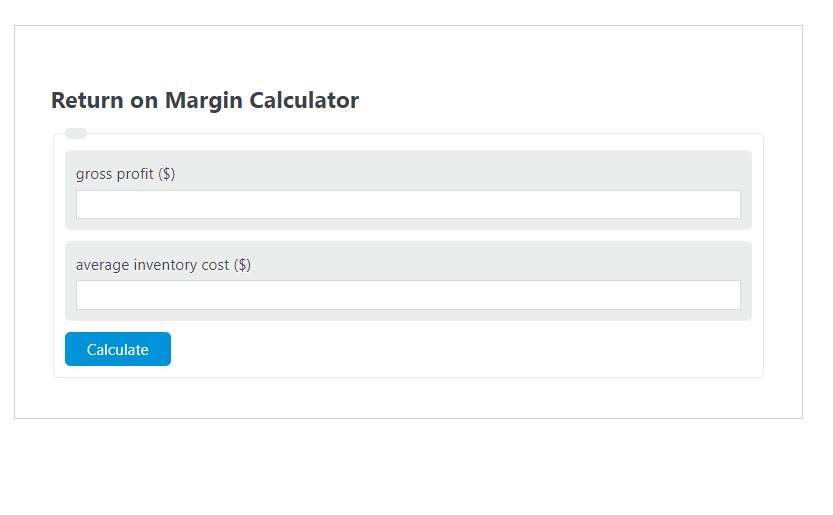 return on margin calculator