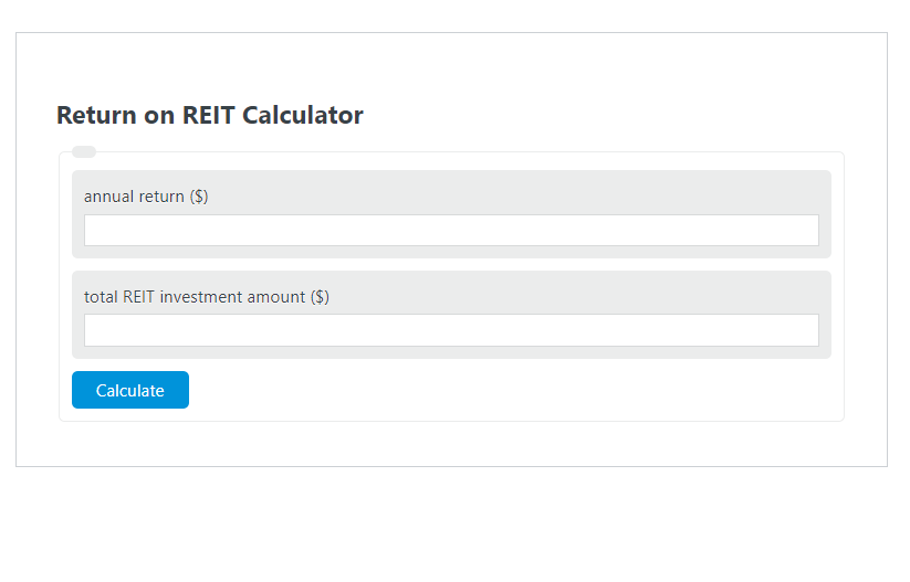 return on reit calculator