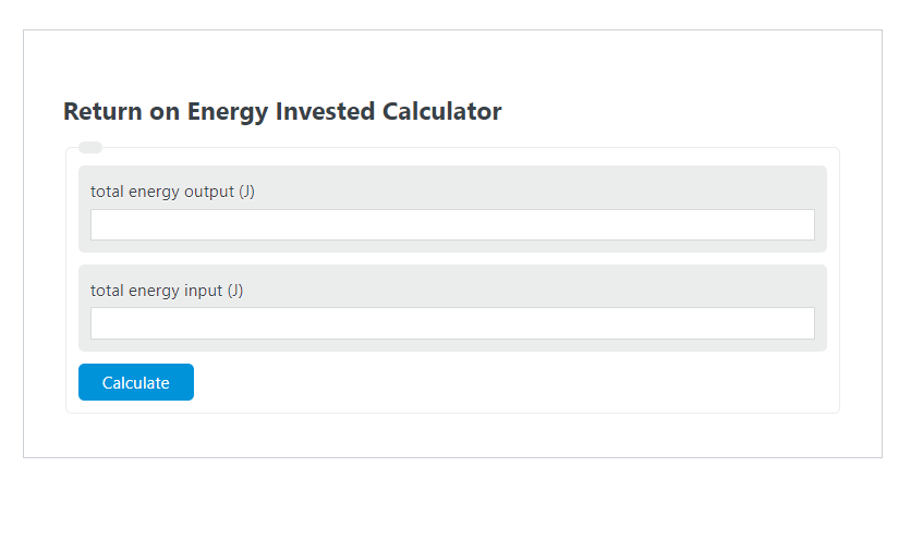 return on energy invested calculator
