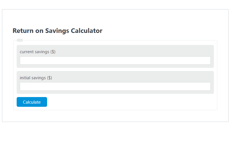 return on savings calculator
