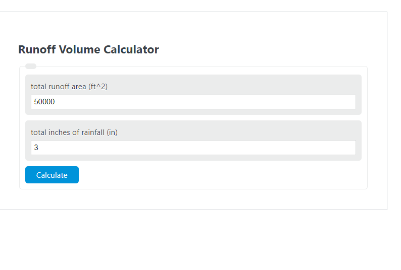 runoff volume calculator