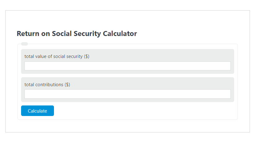 return on social security calculator