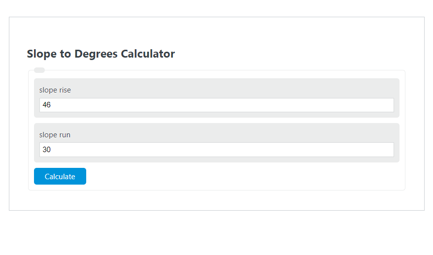 slope to degrees calculator