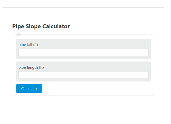 pipe slope calculator