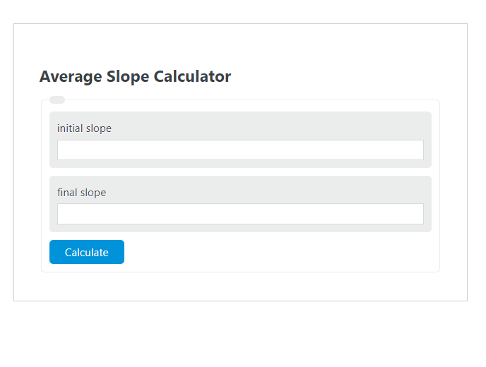 average slope calculator