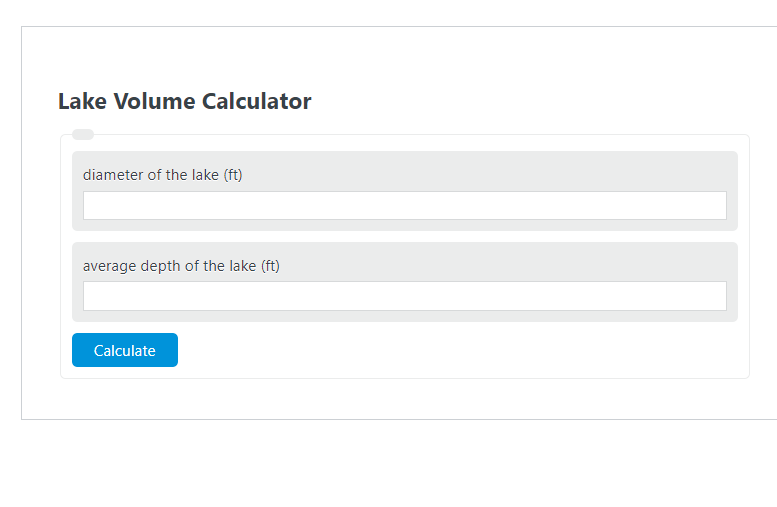 lake volume calculator