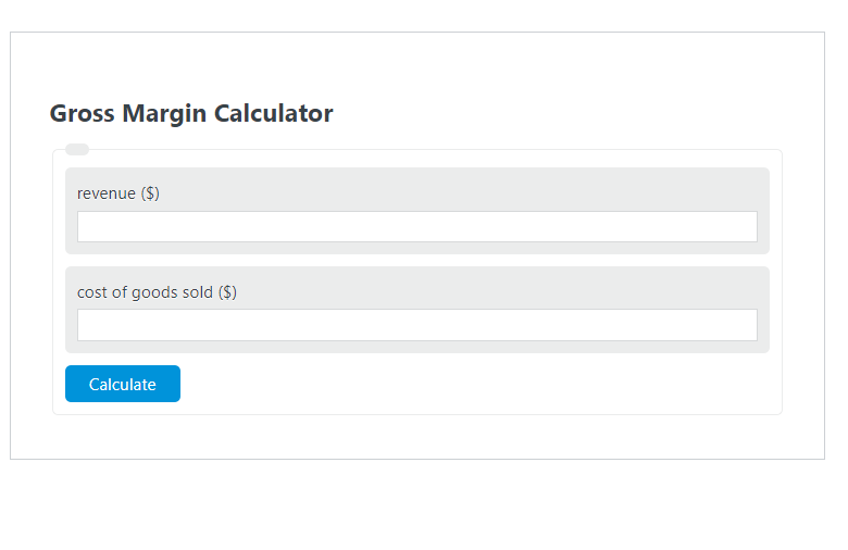 gross margin calculator