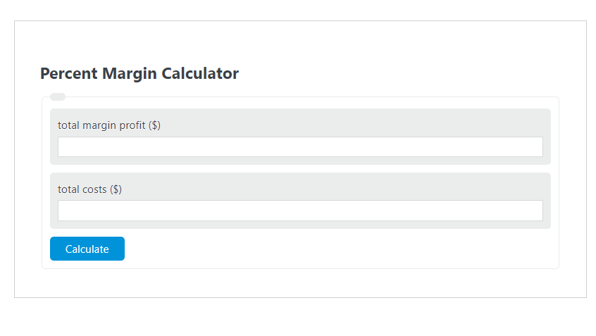 percent margin calculator