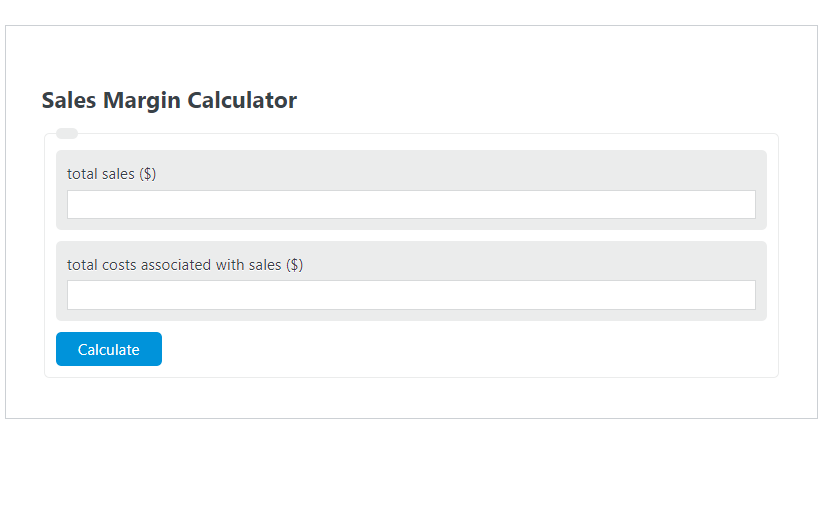 sales margin calculator