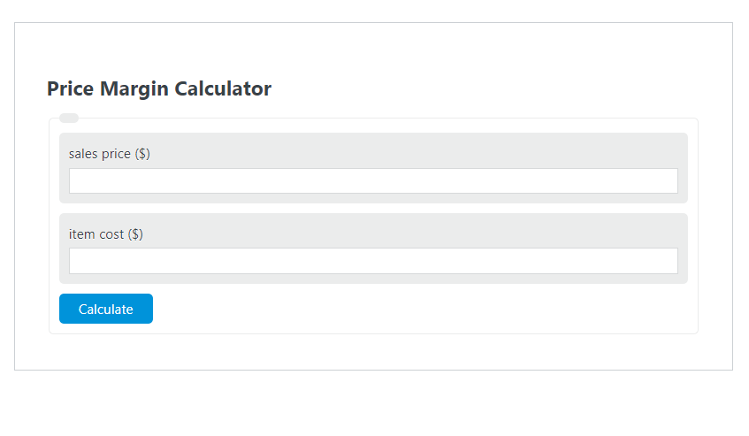 price margin calculator