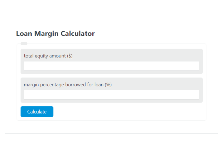 Loan Margin Calculator - Calculator Academy