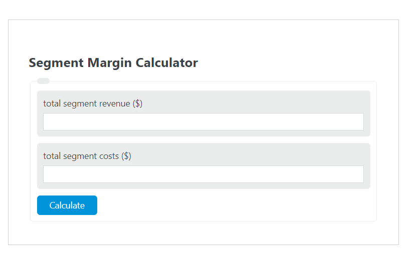 segment margin calculator