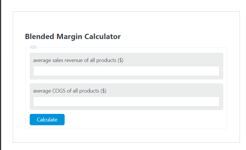 blended margin calculator