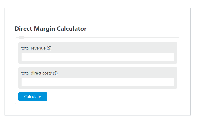 direct margin calculator