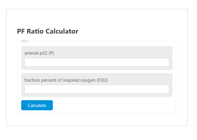 pf ratio calculator