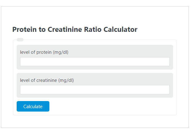 protein to creatinine ratio calculator