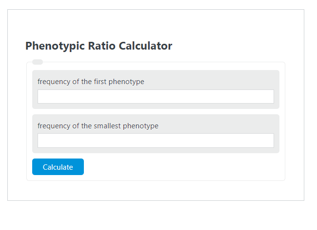 phenotypic ratio calculator