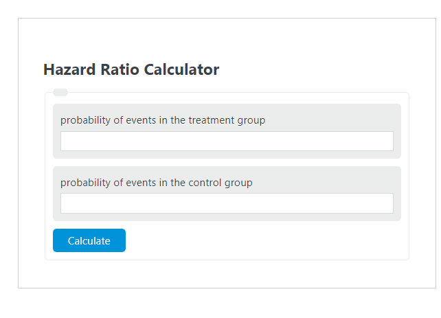 hazard ratio calculator
