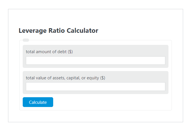 leverage ratio calculator
