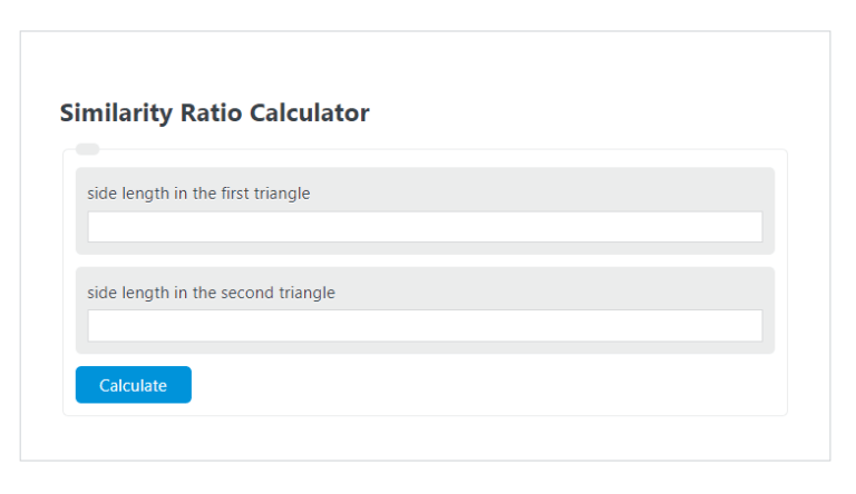 Similarity Ratio Calculator - Calculator Academy