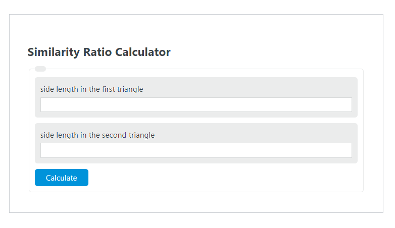 similarity ratio calculator