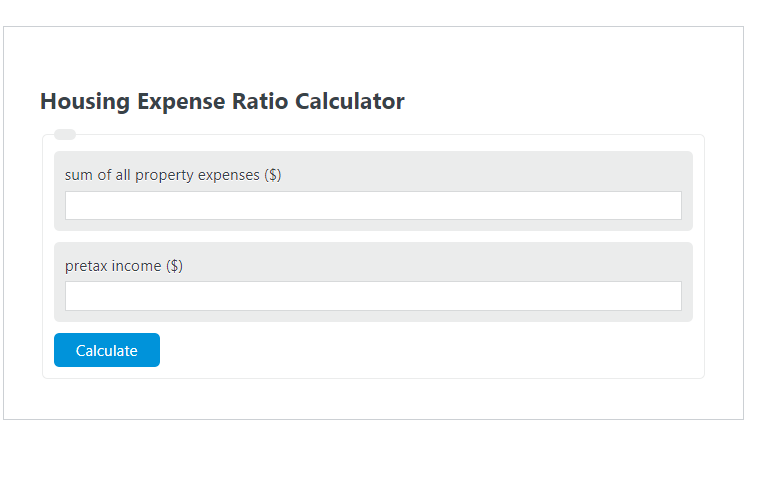 housing expense ratio calculator