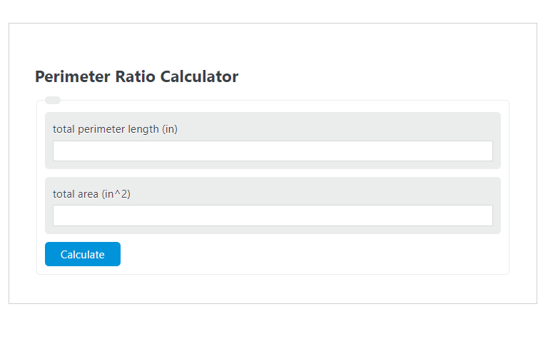 perimeter ratio calculator